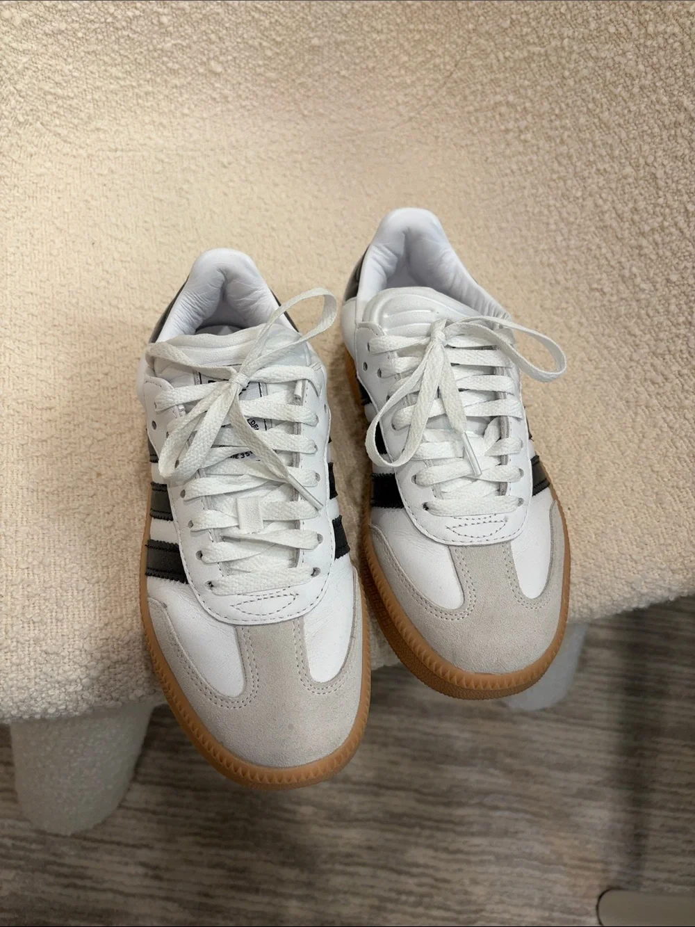 adidas Samba Women's Sneakers in White, Black & Gum